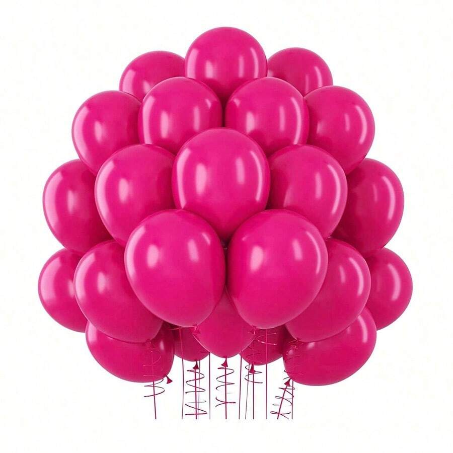 10/30/50/100pcs Rose Red Wedding Party Balloon Fashionable Party Decoration Balloon Set, Suitable For Shower Party, Birthday Party Decoration, Wedding Decoration, Farm, Arch Balloon Shower Party Decoration, Bachelor Party Gender Revealing Decoration, Hawaii Party DIY Matching