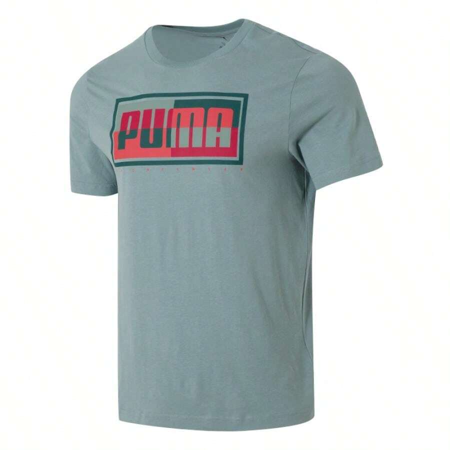 Puma GRAPHICS Puma Box Tee T-Shirt, Crew Neck, Loose, Breathable, Men's Casual Everyday Wear, Running, Fitness, Short Sleeve 687678-30