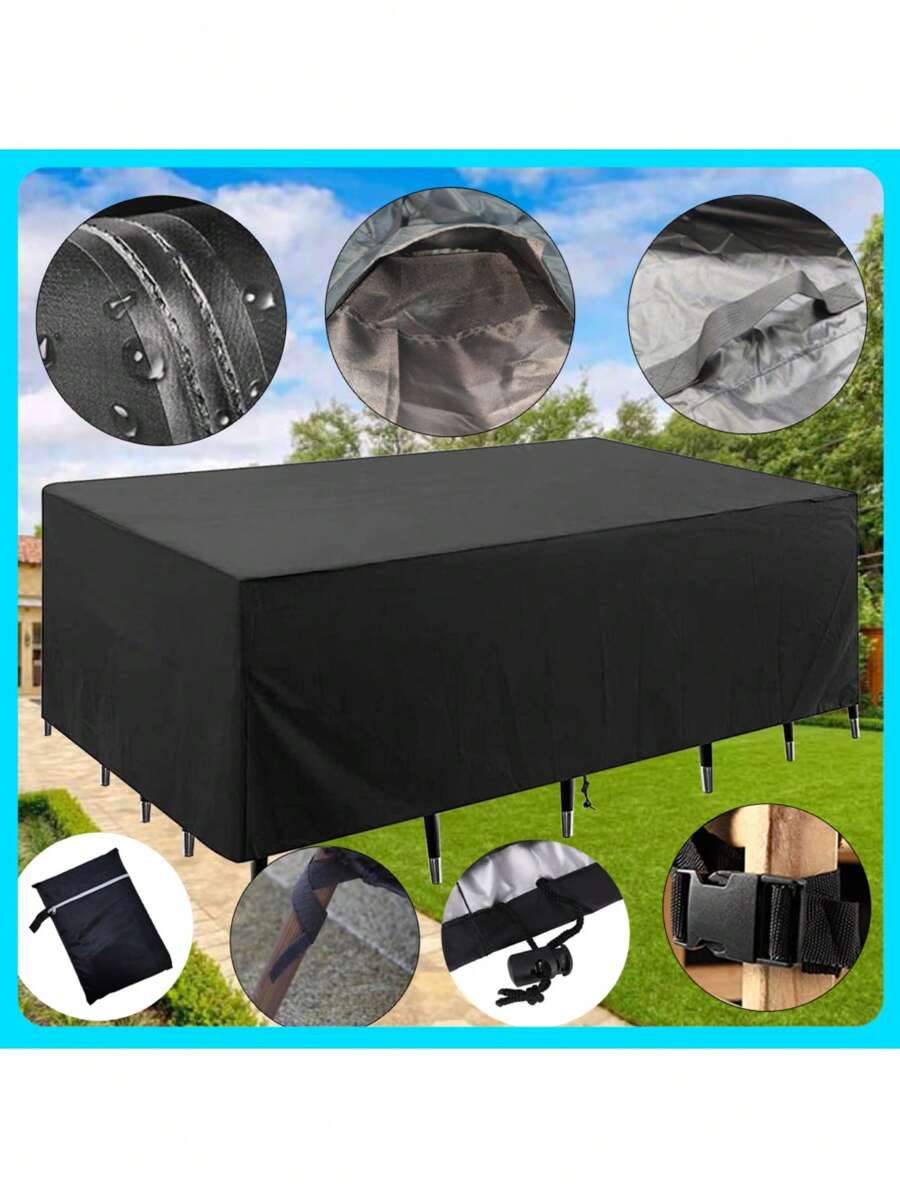 Oxford Cloth Furniture Cover Outdoor Garden Courtyard Sofa Chair Cover Waterproof Sunscreen Dustproof Cloth Cover