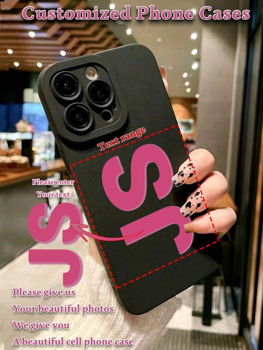 1 Stück individuell gestaltbare matte schwarze Silikonhandy Hülle, personalisierter Signatur Hochauflösender UV-Druck, geeignet für lockere Momente und Linsenschutz, kompatibel mit iPhone 16 Pro Max/16 Pro/15 Pro Max/14 Pro Max/13 Pro Max, A12/A13/A14/A15/A52/A54/A55, 13C, OPPO A15/A17, Honor X6a/X7b/X8b/X6, S23 Ultra/S24 Ultra/A52s, VIVO, OPPO, SAM, Redmi, geeignet als Geschenk und für den täglichen Gebrauch