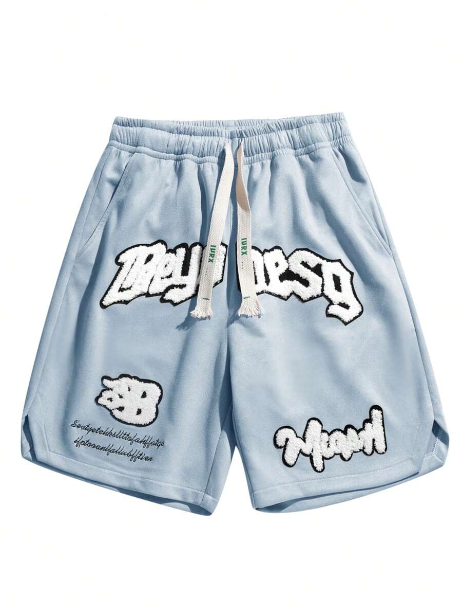 Pantaloncini casual estivi ricamati da uomo, pantaloncini bermuda sportivi versatili
