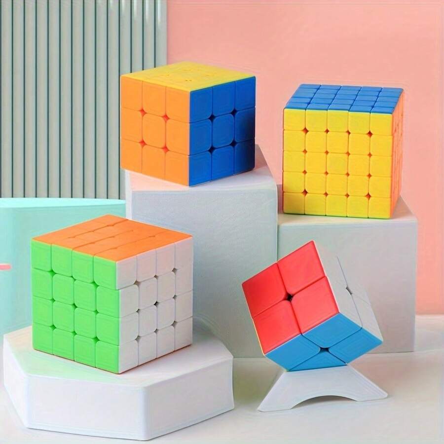 Magic Cube 2x2 3x3 5x5, Smooth Speed Cube, Stickerless Cube, Educational Toys Children Puzzle Toys, Designated For Competition, Kid Toys Magic Cube Gift