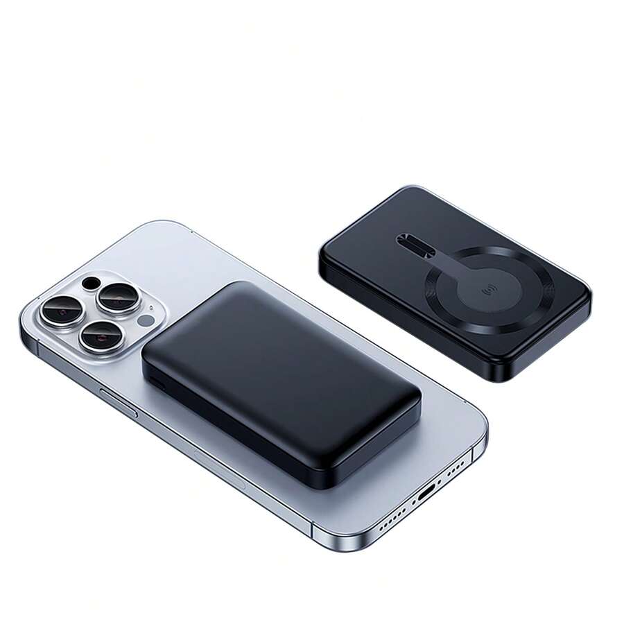 Batterie externe magnétique sans fil 10 000 mAh, Power Bank 22,5 W, noire, port Type-C, charge rapide, compatible avec Phone 12 à 16 pouces, étui MagSafe