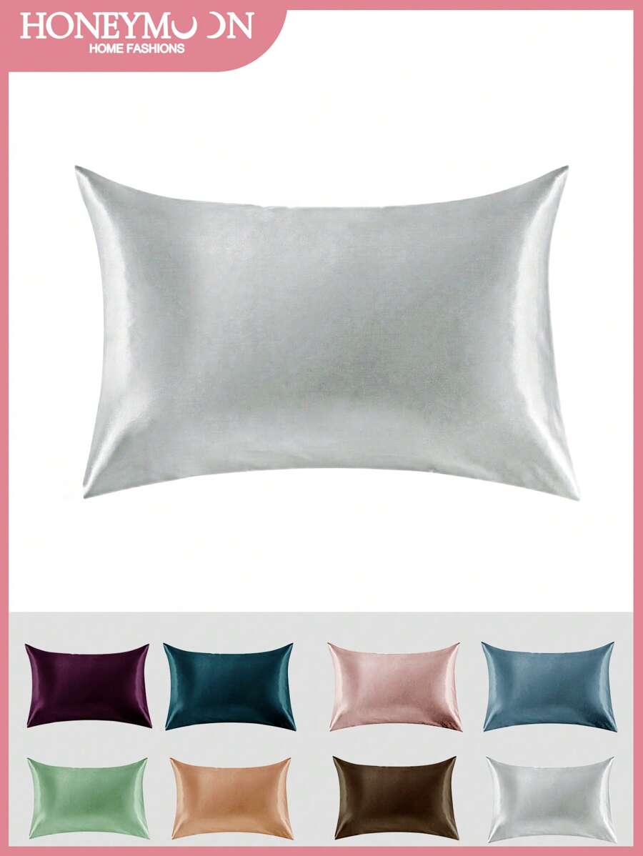 1 pièce Taie d'oreiller en satin, taie d'oreiller en soie pour les cheveux et la peau, luxueuse et douce comme la soie, ultra douce et respirante, sans rembourrage, lavable en machine