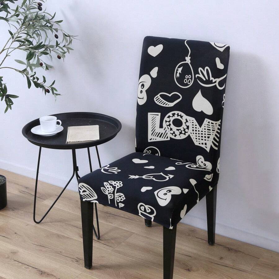 1 pièce Housse de chaise en soie de lait à motif floral, style rustique minimaliste, résistante à l'eau et aux taches, convient à toutes les occasions et saisons