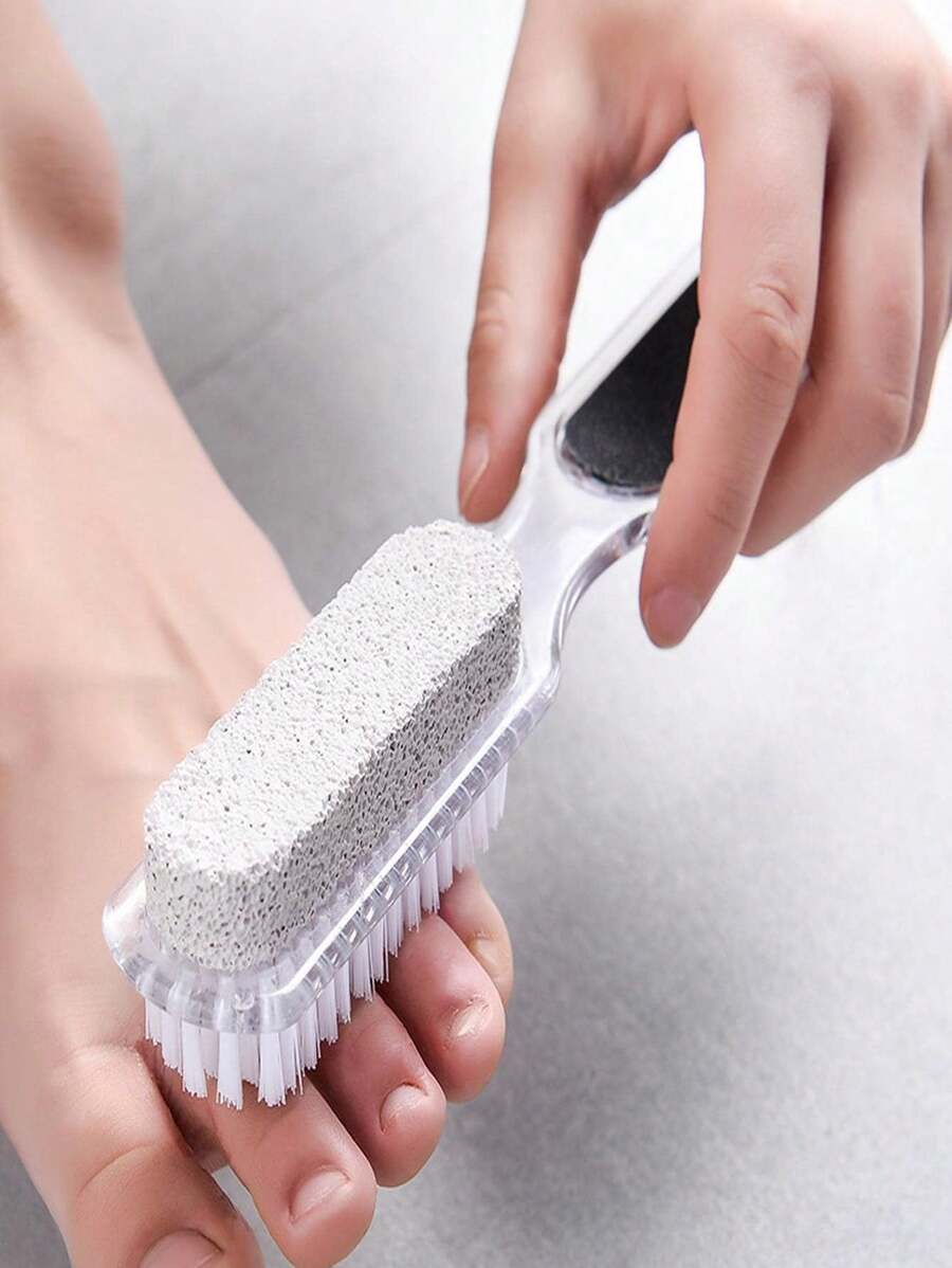 1/2PCS Exfoliating Foot Scrub Brush, Callus Remover With Ergonomic Handle, Non-Slip Pedicure Tool, Durable Bristles For Effective Dead Skin Removal, Foot Care Essential For Soft, Smooth Feet, Waterproof Design, Easy Grip Handle, Ideal For Wet Or Dry Use In The Shower, Bath, Home Spa, Or Travel