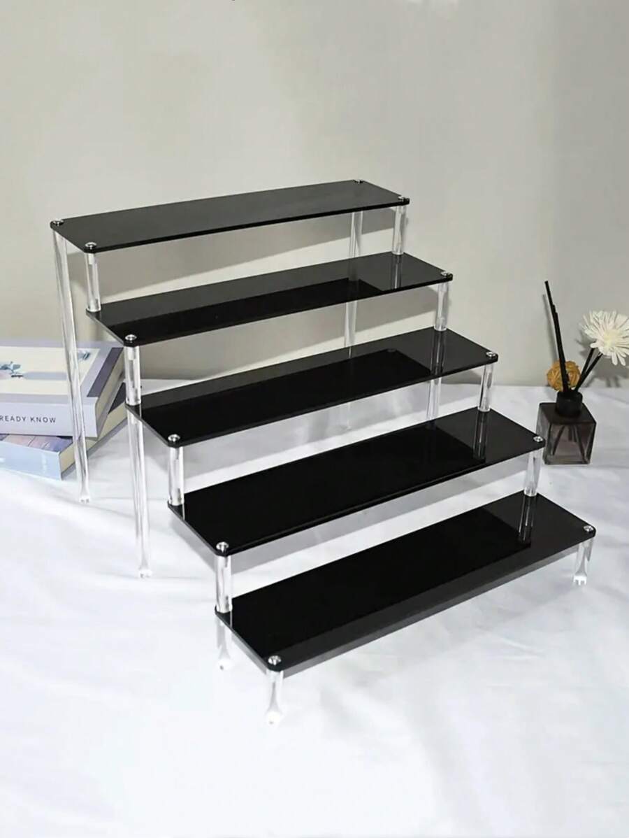Acrylic Display Rack For Collectibles, Blind Box, Action Figures, Jewelry, Cosmetics - Transparent Tiered Desktop Display Stand