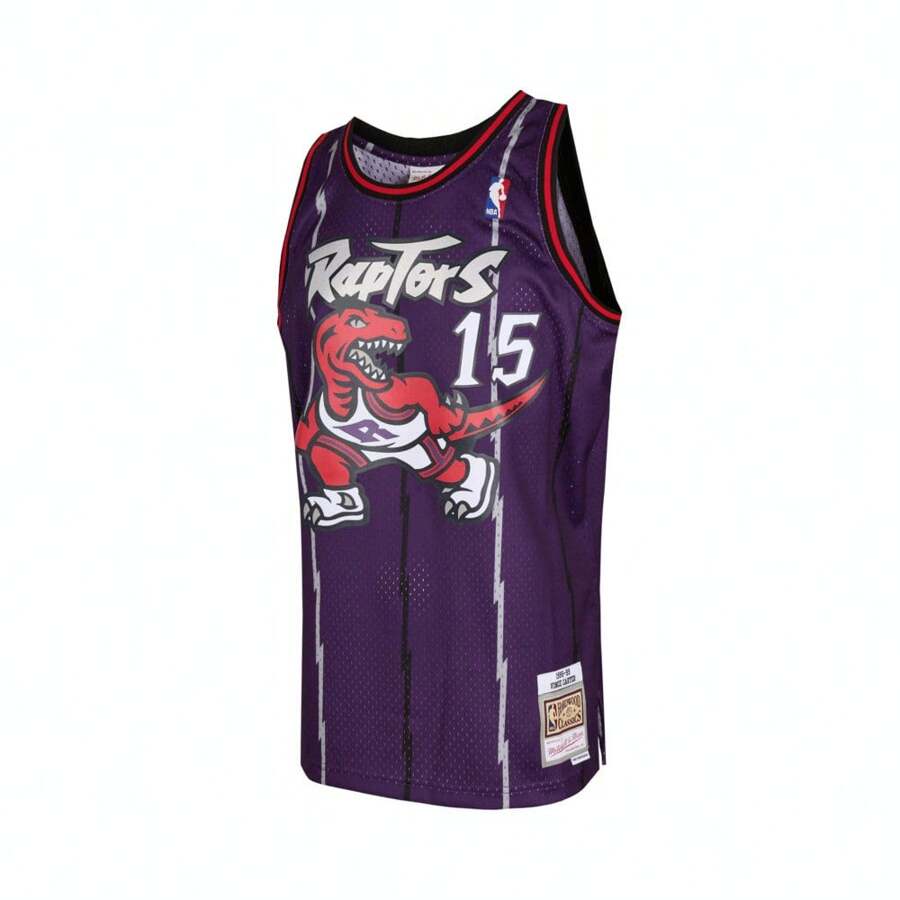 Mitchell & Ness 2024 Men's MN Retro Basketball Jersey - Fan Version - Toronto Raptors Vince Carter Purple Away Sleeveless Sports Top SMJYGS18214-TRAPURP98VCA