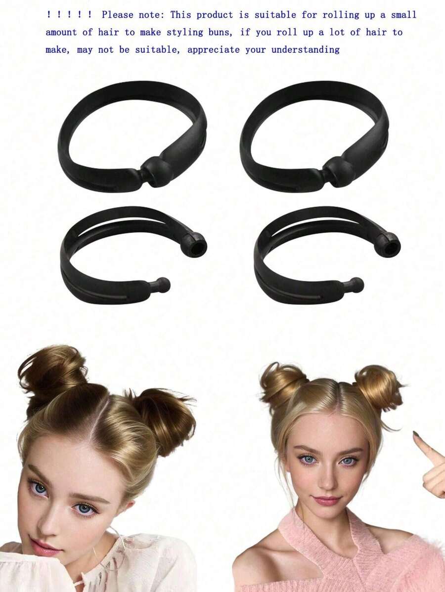 2 Stück/Set DIY Haarbun Maker Silikon Haar Twist Donut, geeignet für Doppelbun Haarstyling, Haarbun Maker Set, Magic Haar Twist Donut, einfache und stilvolle Bun & Pferdeschwanz Kreation, DIY Haarstyling Accessoires, einfaches Design für Frauen, Haarband, Haaraccessoires, Haargummis, Haargummibänder
