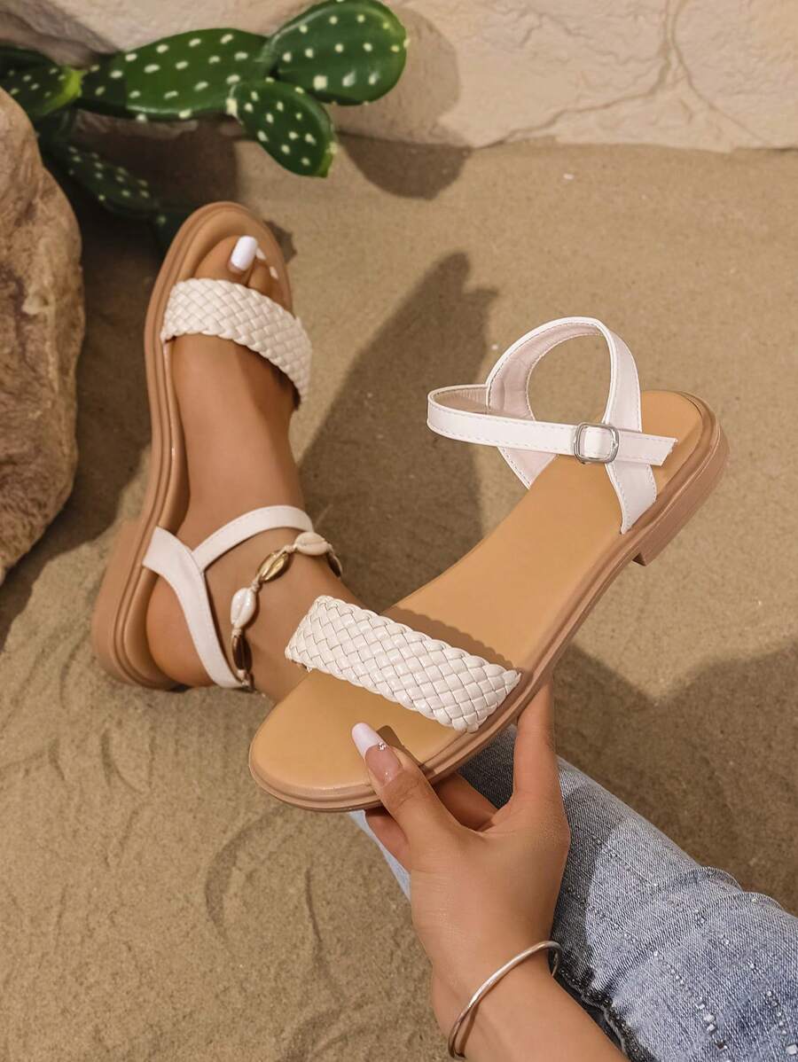 Sandalias planas para adolescentes, nuevas sandalias de verano con suela suave antideslizante, sandalias de verano para mujer con suela gruesa