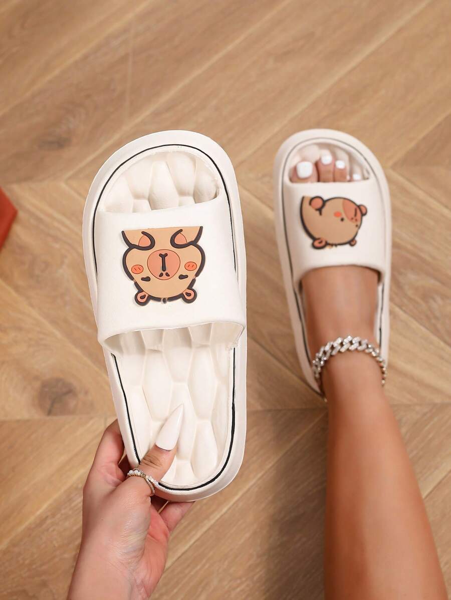 Nouvelles pantoufles d'été légères pour femmes, pantoufles maison de dessin animé mignonnes, sandales de douche anti-odeur en EVA, respirantes et antidérapantes pour la plage