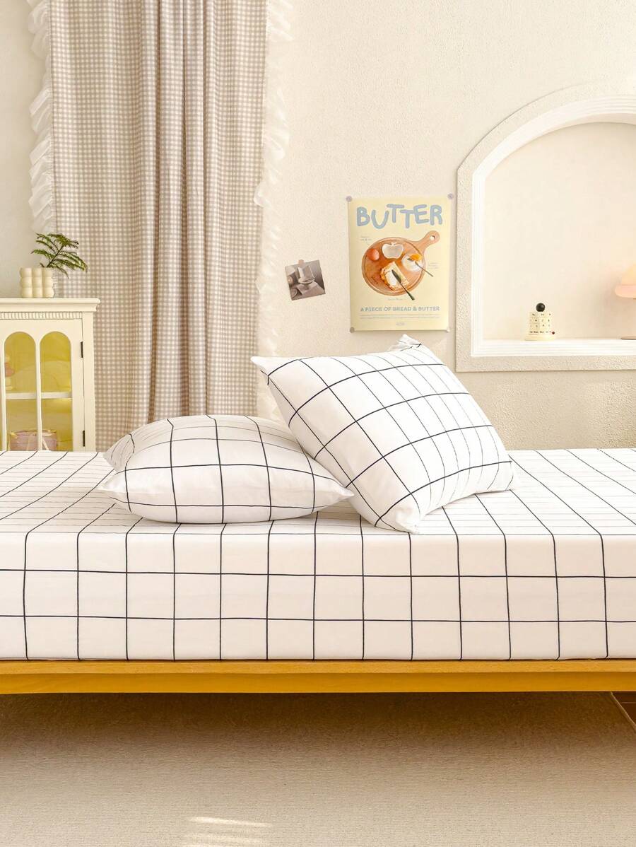 Set di lenzuola con fodera aderente - 2/3 pezzi: 1/2 federe e 1 coprimaterasso (profondità 30 cm/12 pollici) - Coprimaterasso moderno o pad per letto con federa per tutte le misure di letto da una piazza singola, una piazza e mezza, matrimoniale, king size e matrimoniale doppio