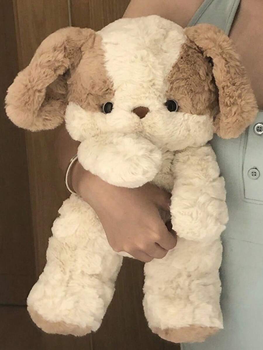 1 pieza muñeca de peluche suave con diseño de perrito de 25CM/9.84 pulgadas, muñeco de perro relleno, accesorio de fotografía, decoración para sofá, cama y coche, regalo de cumpleaños para familia, amigos y estudiantes