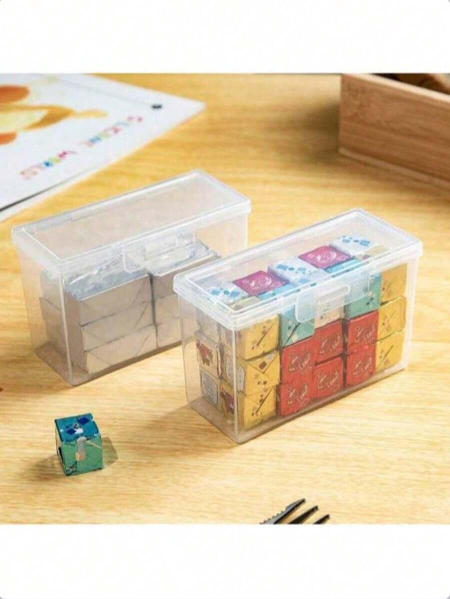 1pc Transparent Food Storage Box, Cheese Container, Refrigerator Onion Garlic Fruit Preservation Box, Flip-Top Butter Compartment Box, Kitchen Organizing Tool