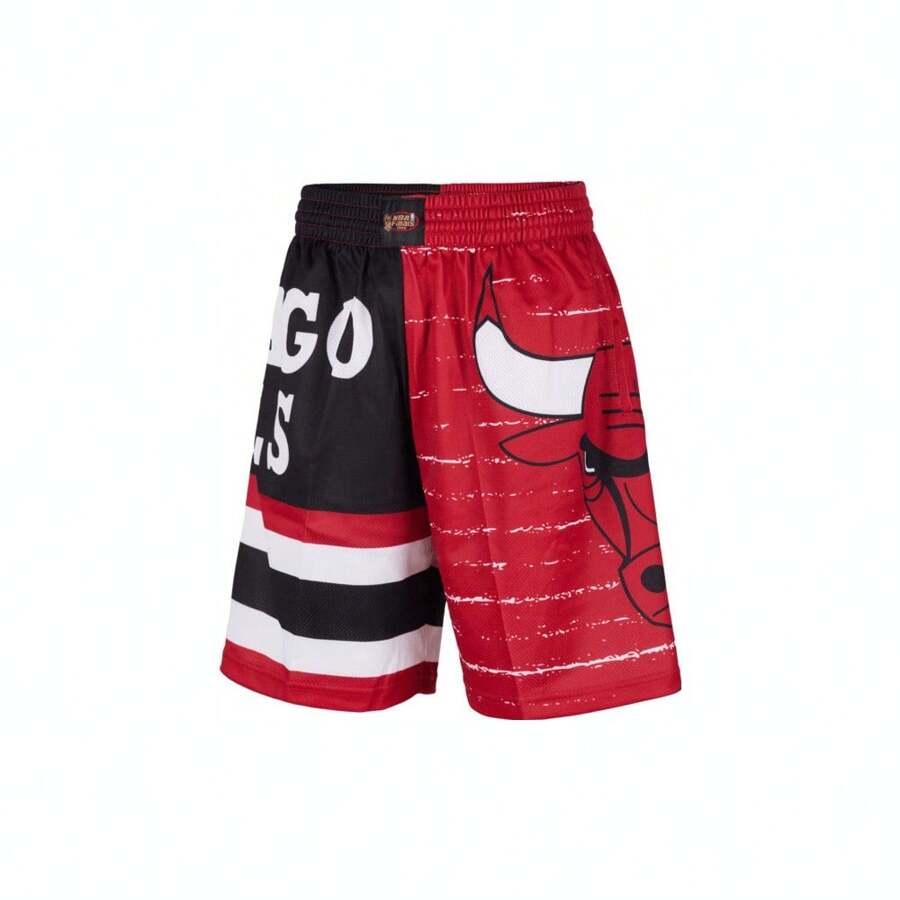 Mitchell & Ness 2024 Mitchell & Ness Chicago Bulls BigFace 3.0 Knit Shorts PSHR4984-CBUYYPPPMTWH, Unisex