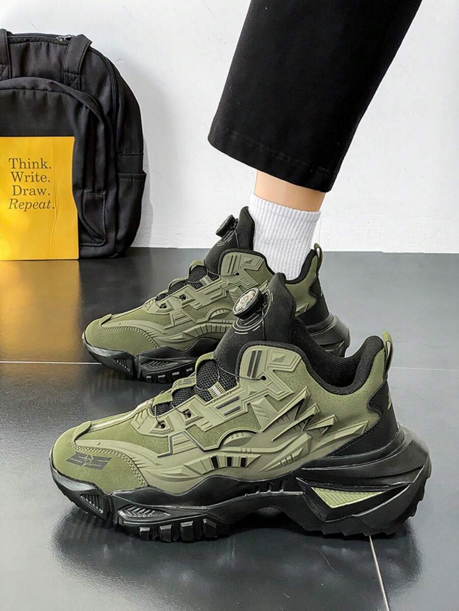 Men's Casual Sport Running Shoes, Breathable Fabric Upper, Wear-Resistant PVC Outsole, EVA Insole, Anti-Skid, Low-Top, All-Season Outdoor Training Sneakers