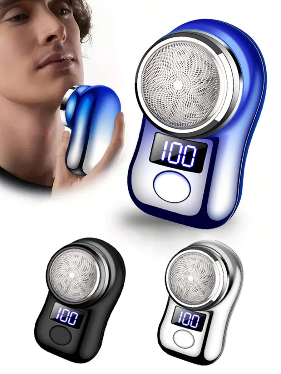 Afeitadora eléctrica mini recargable por USB con pantalla LED, adecuada para hombres y mujeres, diseño compacto y portátil - perfecta para viajes, oficina, uso doméstico, regalo ideal para hombres y mujeres, afeitadora portátil mini