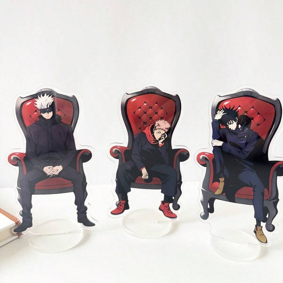 Jujutsu Kaisen 1pc/Set Anime Peripheral Jujutsu Kaisen Acrylic Stand, Gojo Satoru Decorative Creative Display, Itadori Yuji Desktop Card Holder, Fushiguro Megumi, Room Decor, Bedroom Decor, Holiday Gift Back To School