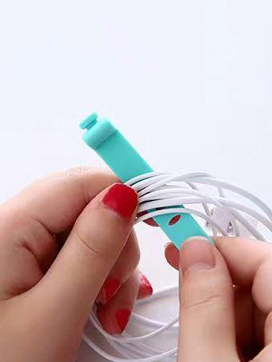 4/8/12 piezas Organizador de cables y auriculares con clip multiusos de colores surtidos
