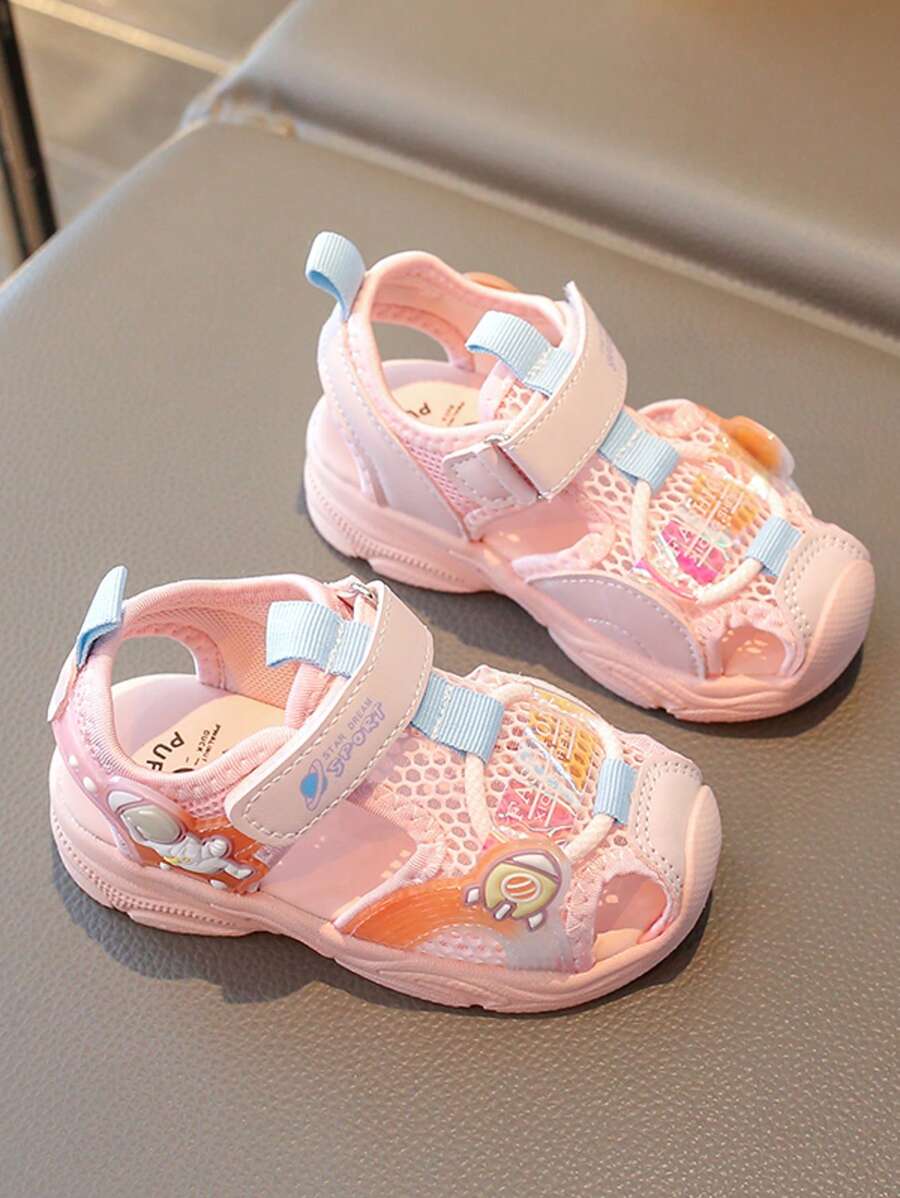 1 Pair Fashionable Hollow-Out Closed Toe Cartoon Kids Sports Sandals,Anti-Slip Soft Sole Shoes For Summer