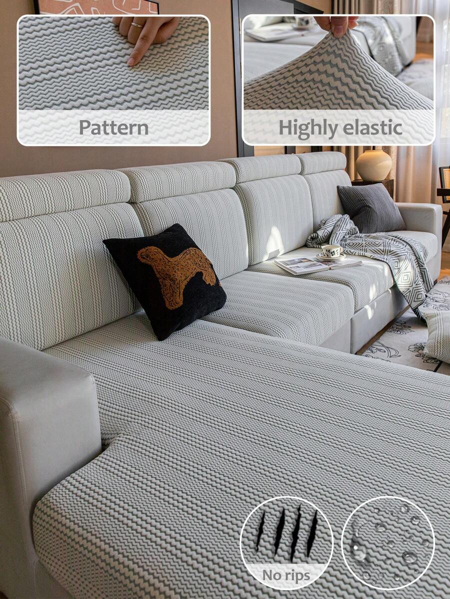 1 Stück kompletter Sofaüberzug, universeller Kratzschutz für 3-Sitzer und eine Queensize Sitzfläche, rutschfester Ganzjahresüberzug, geeignet für Wohnzimmer Sofaschutz für L-förmige Sofas und 1, 2, 3, 4 Sitzer Sofas