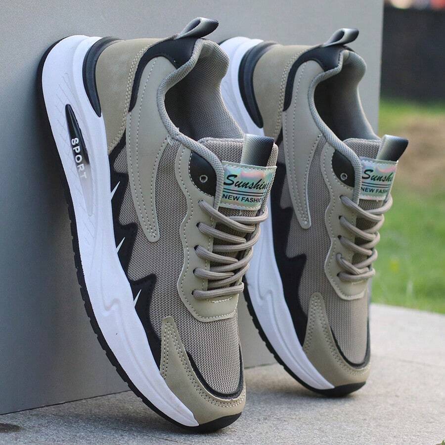Tênis Casuais Respiráveis de Malha Masculinos, Sola Macia Confortável Sapatos Esportivos de Corrida Outdoor para Viagens