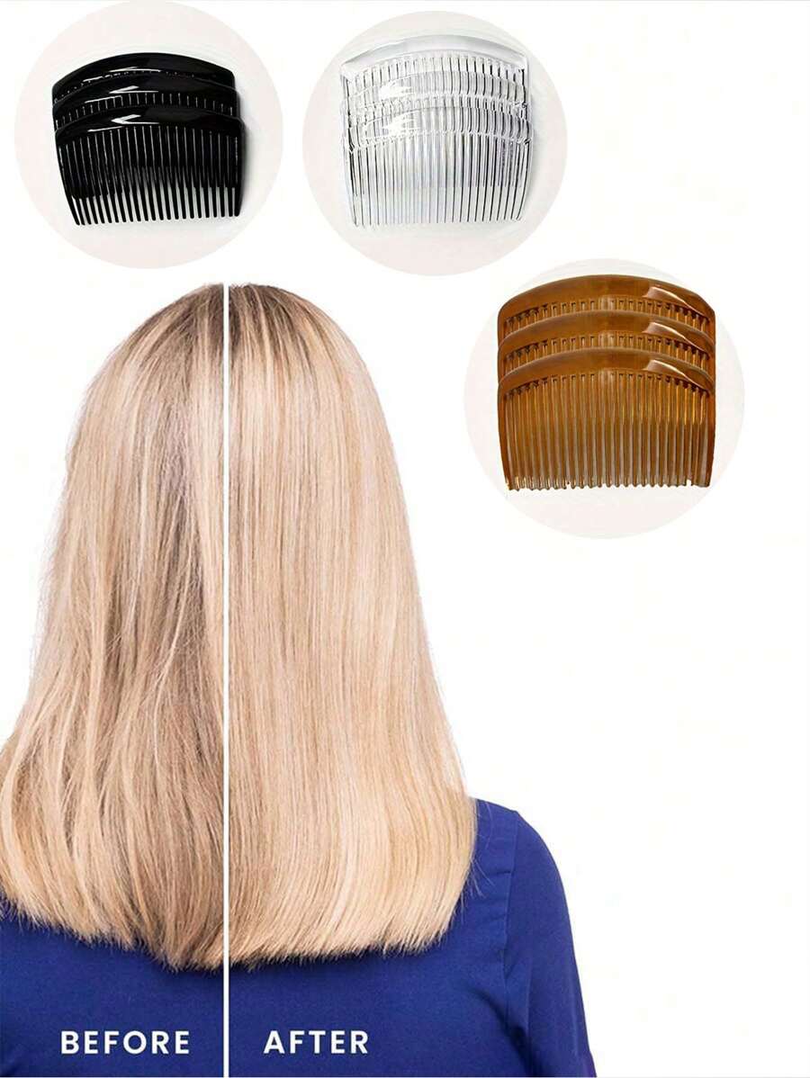 1pc/3pcs Mini Pocket Comb, Fine-Toothed Hair Styling Comb, Suitable For All Hair Types, Made Of Sturdy Plastic, Portable Travel Size