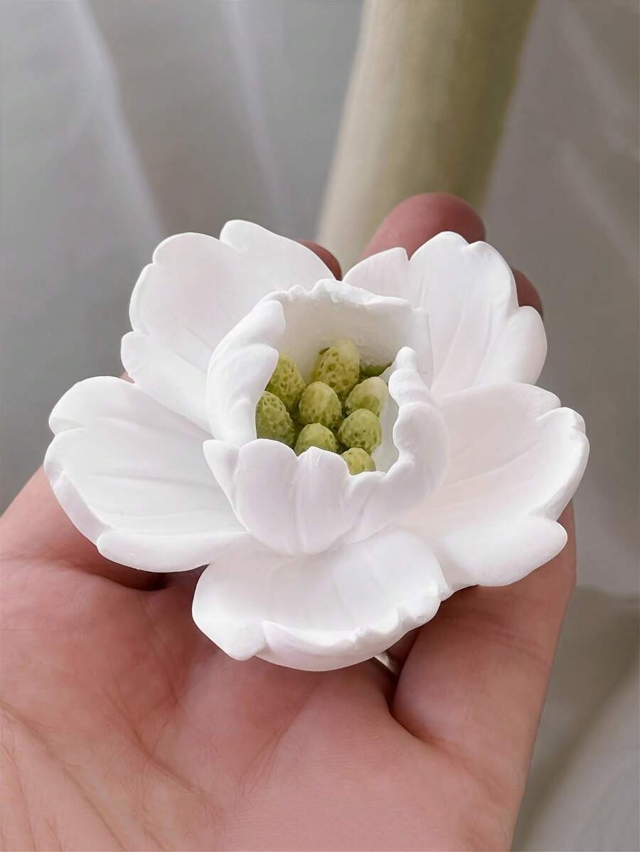 1 Stück 3D Kirschblüten Blumen förmige Silikon Kerzengießform zum Selbermachen von Aromatherapie Gips Seife Epoxidharz Handwerk erweiterter Stein Betonformen Heimdekoration Ornamente