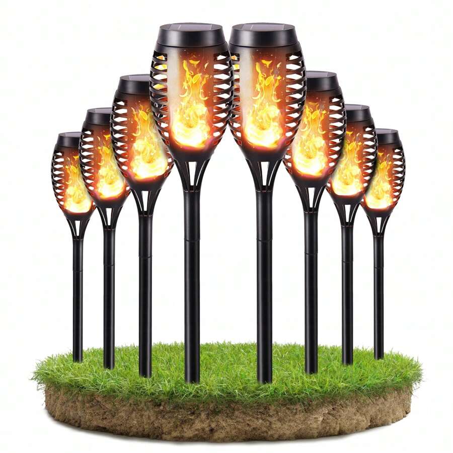 78cm 1 LAMPADA SOLARE 96 LED TORCIA FIAMMA EFFETTO FUOCO 350lm, Lampade da proiezione per paesaggio, luci solari per giardino esterno, torce solari, torce da giardino con effetto fiamma realistico, IP65 impermeabile, adatte per esterni, cortili, giardini, illuminazione del prato, luci LED calde fiamme tremolanti impermeabili luci torcia solare ornamenti da giardino illuminazione del paesaggio accensione/spegnimento automatico per vialetto cortile patio decorazione.