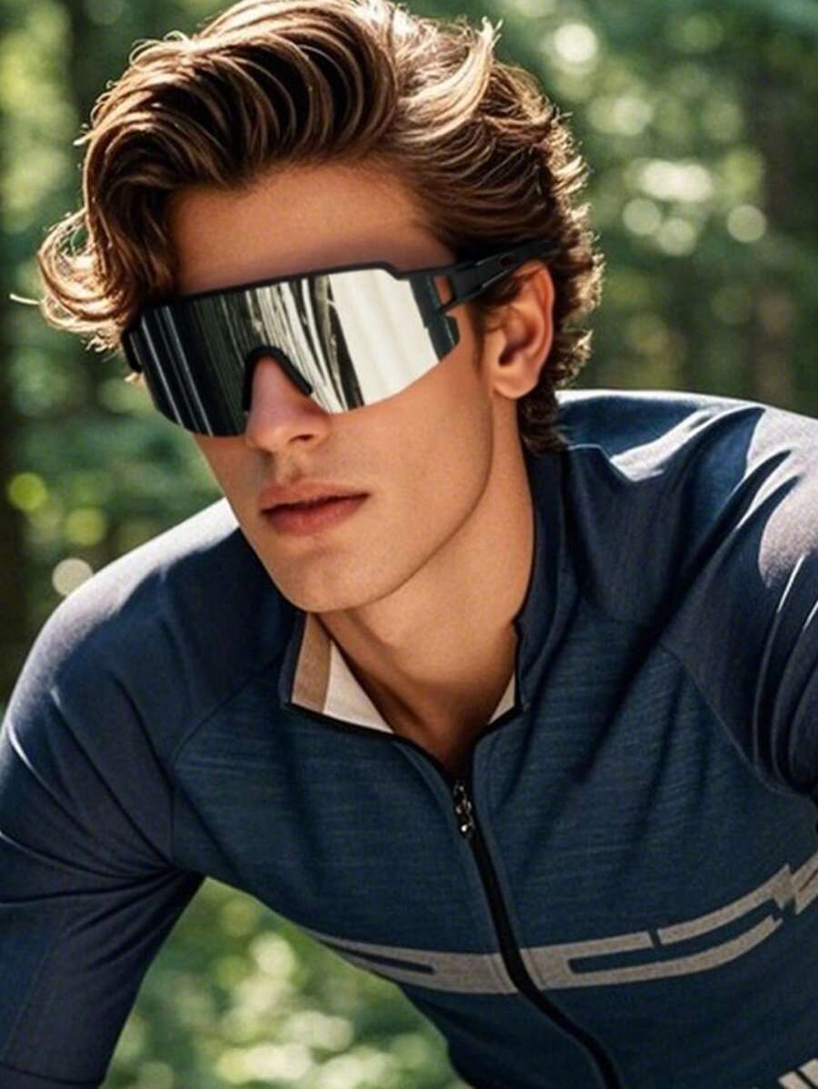 1 Stück Kunststoff Flach Top Mode Sport Brille, zum Radfahren, Skifahren & für lässige Sommerbekleidung am Strand, Outdoor, auf Reisen
