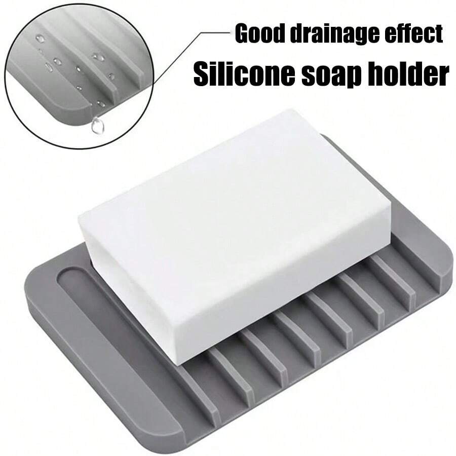 Self-Draining Soap Dish, Bathroom Waterfall Drain Rack, Soap Holder - Extends Soap Life, Keeps Soap Bar Clean, Easy To Clean, Bathroom Accessories Back To School