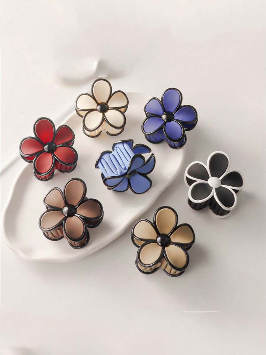 1pc/7pcs Premium Quality Small Flower Hair Clips, Suitable For Women's Daily Life, Casual, Party, Commute, Vacation - Hair Accessories, Best Choice As Gifts For Girlfriends, Mothers, Best Friends For Celebrations, Birthdays, Anniversaries Or Graduations