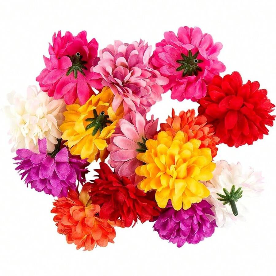 5/10/50PCS Artificial Flowers Ball Chrysanthemum Heads Plastic Hydrangea Flowers Bouquet Outdoor Garden Mother's Day Gifts Birthday Party Decoration Wedding Flower Basket Bride Holding Flowers Home Decoration Dining Room Bedroom Windowsill Vase Decoration New Year Decoration Start Of School Season,Fall Decor,Autumn