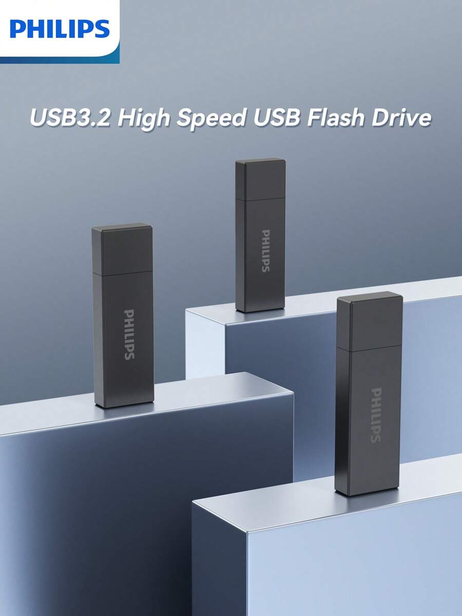 PHILIPS Clé USB 3.2 PHILIPS, transfert de fichiers haute vitesse, grande capacité pour préserver votre espace, prêt à l'emploi, petit et pratique, rendant votre vie plus pratique