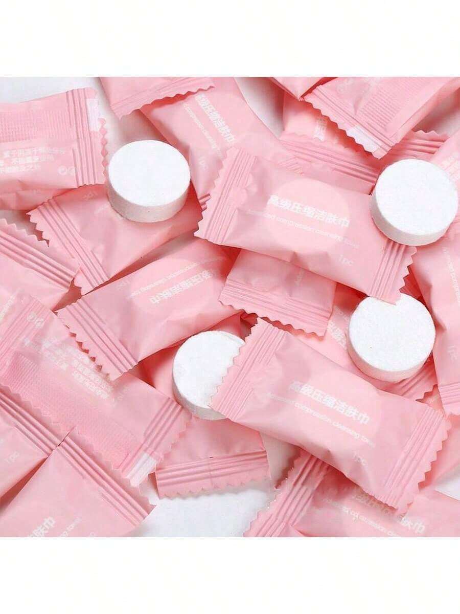 10 Peças/20 Peças/50 Peças/100 Peças Toalha Comprimida Portátil, Lenços Descartáveis e Papel Higiênico, Adequado para Camping e Caminhadas ao Ar Livre