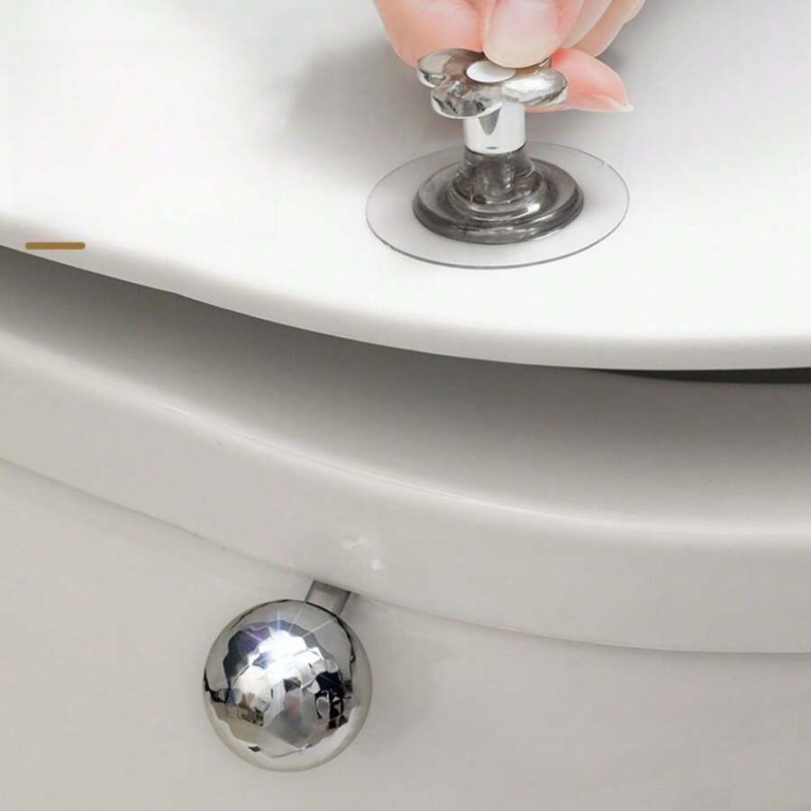 2pcs/Set Flower Toilet Cover Lifter Adhesive Toilet Seat Handle Lifting Device Non-Dirty Hand Toilet Lid Lift The Lid Device