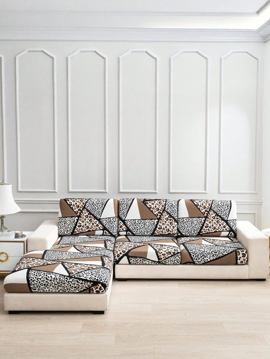 1 pezzo Cuscino decorativo in tessuto di seta di latte antiscivolo ed elastico per divano, con motivi floreali, a foglie o geometrici, multicolore, adatto per animali domestici, adatto per tutte le stagioni: primavera, estate, autunno e inverno