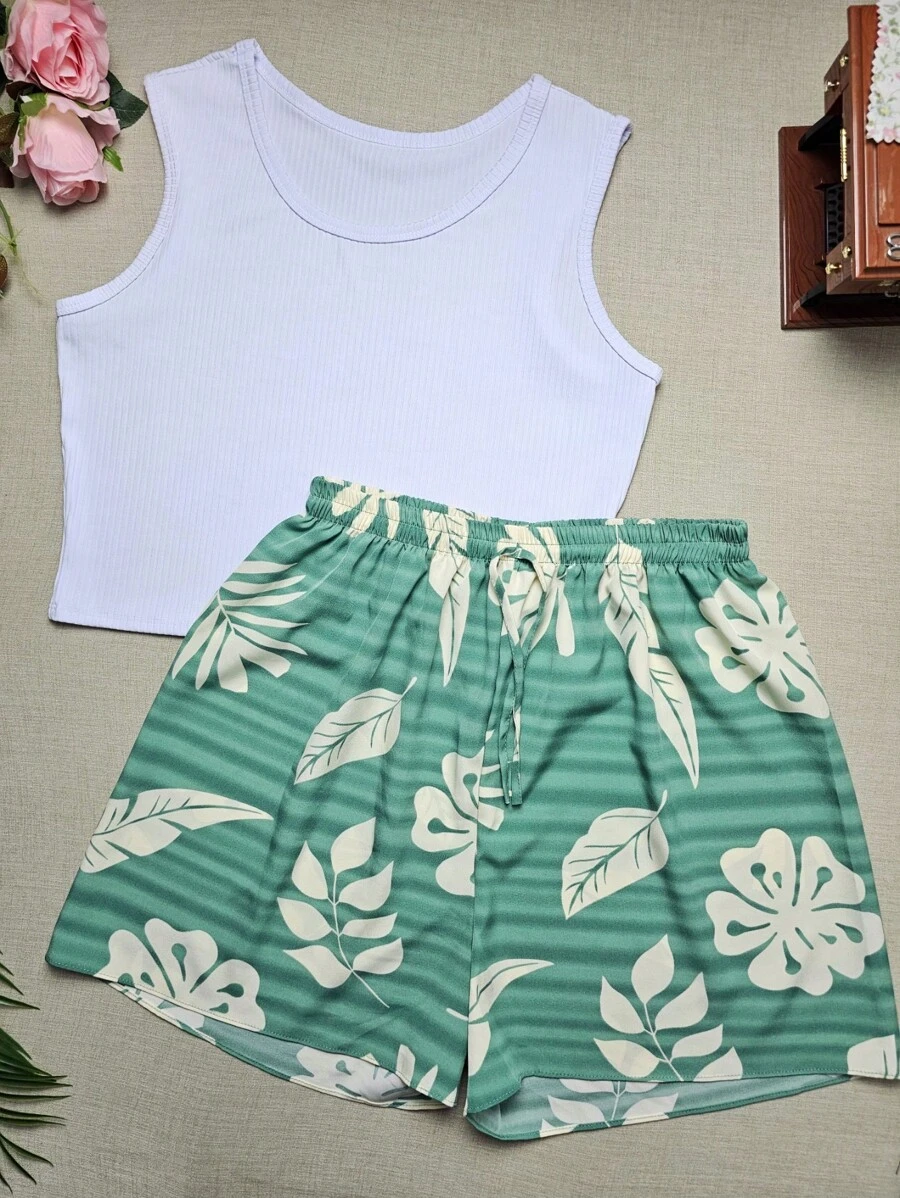 Plus size G1 conjuntos Cropped Simples básico+Short Curto estampados