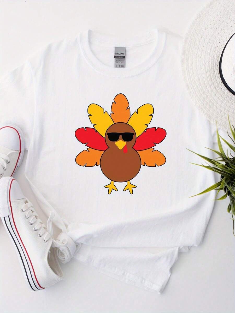1 Item High Quality T-Shirt, Positioning Seal, Casual Holiday Cotton T-Shirt, Short Sleeve Summer, Autumn