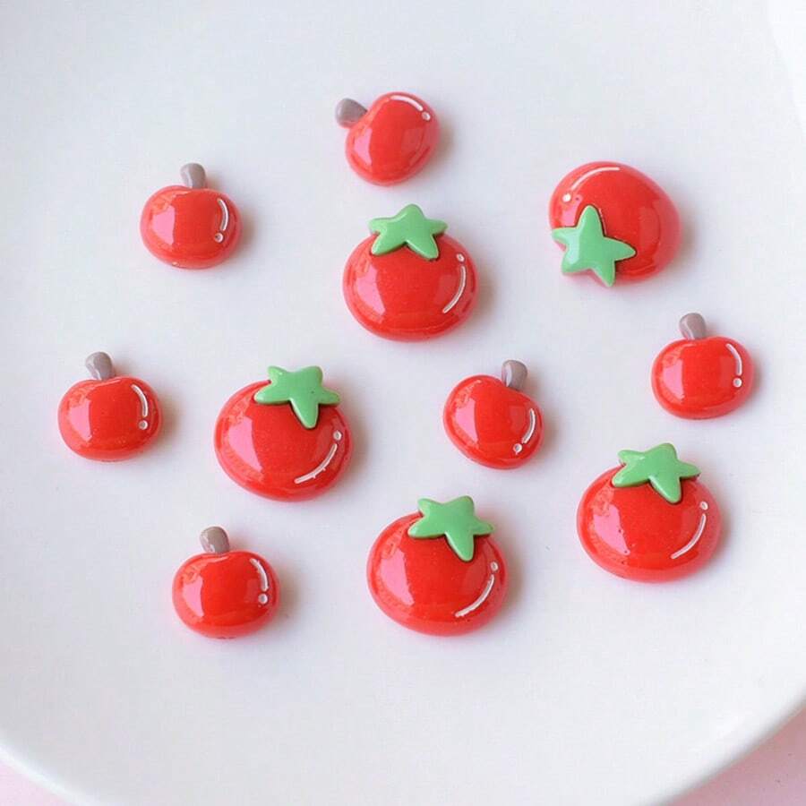 11pcs Cute Apple & Tomato Fridge Magnets, Home Decor Magnetic Stickers For Birthday Party, Wedding, Kitchen, Dishwasher, Refrigerator, Office Whiteboard, Living Room