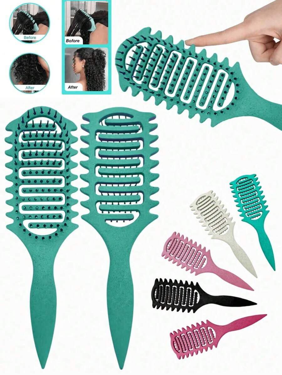 Lightweight Curly Hair Brush – Vent Design For Fast Drying, Curl Defining & Gentle Styling, Great For Summer, Travel & Everyday Use