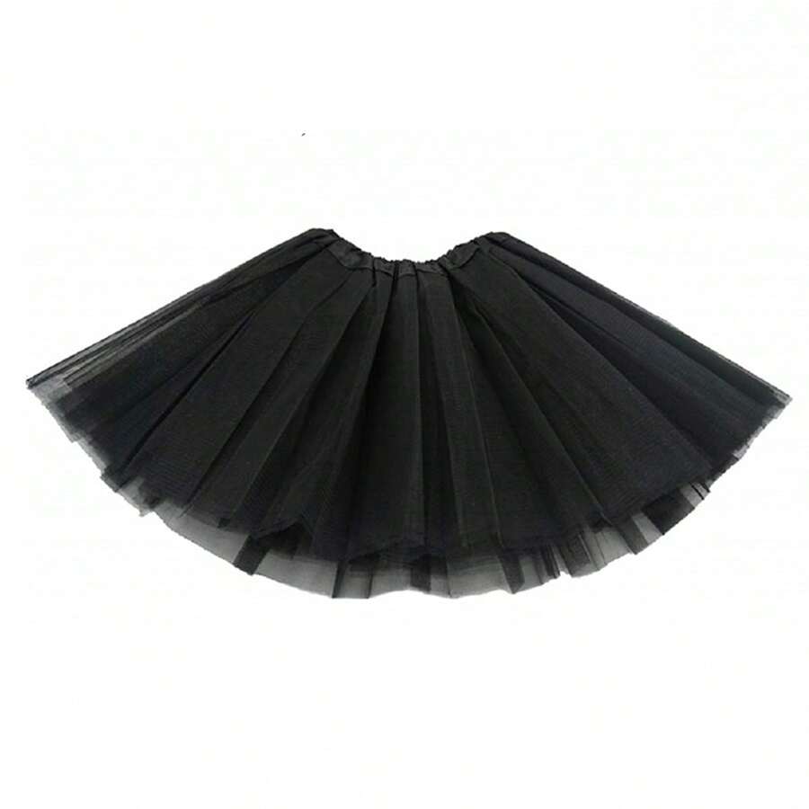 1pc Women, Teen & Adults Classic Elastic 3-Layer Tulle Skirt