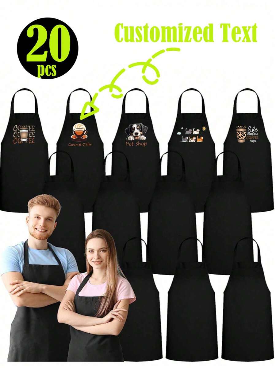 Personalisierbare Foto/Text Multifunktions-Schürze, personalisierte Namen/Logo Schürze für Köche/Kochen/Küche, wasserdichte Schürze für Friseure/Schönheitssalons/Barbiere, einzigartiges personalisiertes ideales Geschenk für Ihn/Sie
