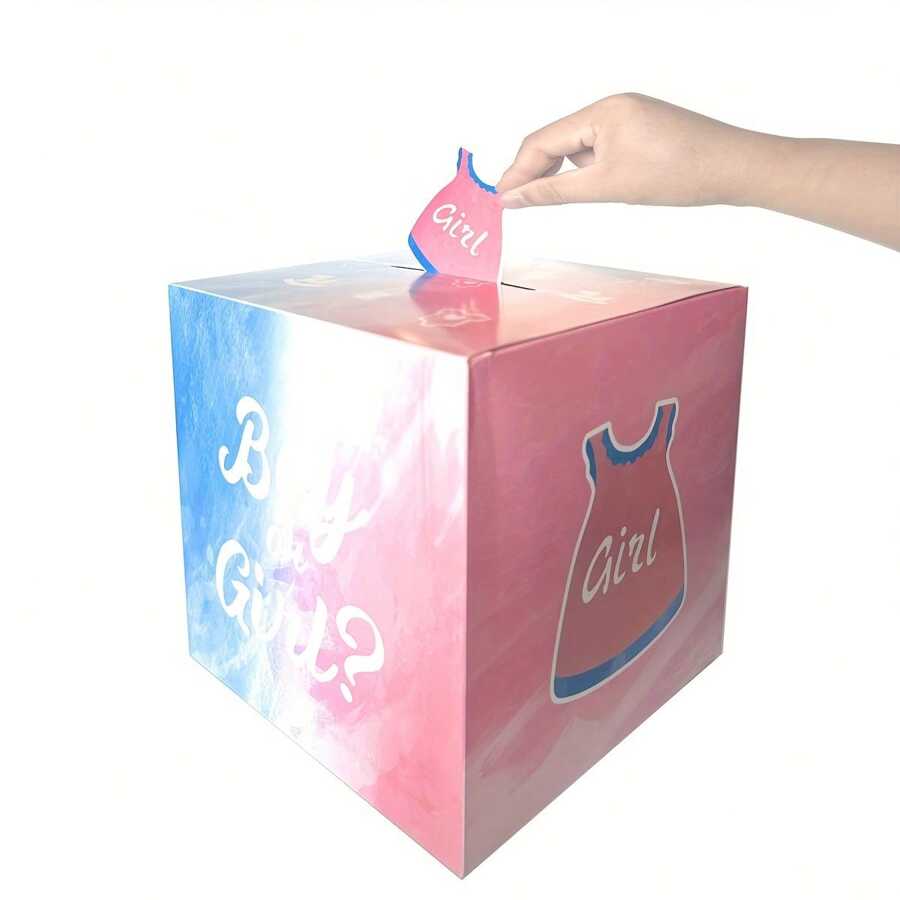 41pcs Gender Reveal Voting Box, Gender Reveal Party Supplies, Surprise Box, Gender Reveal Cards, Voting Box