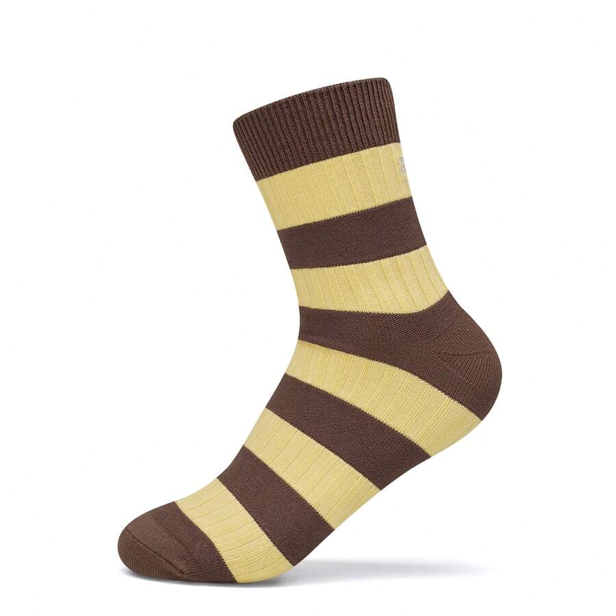 XTEP 2 paia di calze lunghe sportive da donna Xtep (set di due paia), calze casual a righe ufficiali di primavera, calze lunghe traspiranti 876438720061