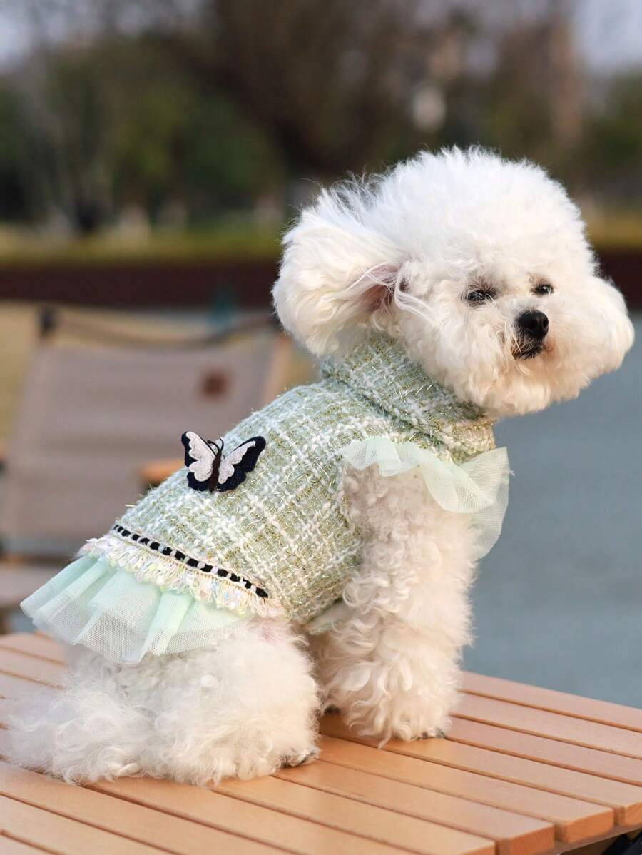 Princess Dress & Jacket For Pets, Suitable For Poodle, Maltese, Yorkshire Terrier In Spring And Autumn