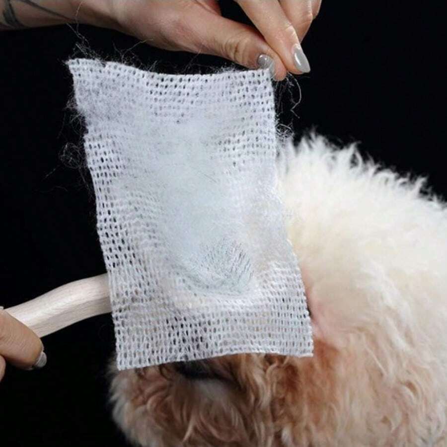 50pcs Portable Pet Hair Removal Cleaning Paper, Cleaning Paper For Anti-Fall Comb, Suitable For Air Cushion Comb Cleaning Paper, Comb Protective Net, Pet Hair Cleaning Paper