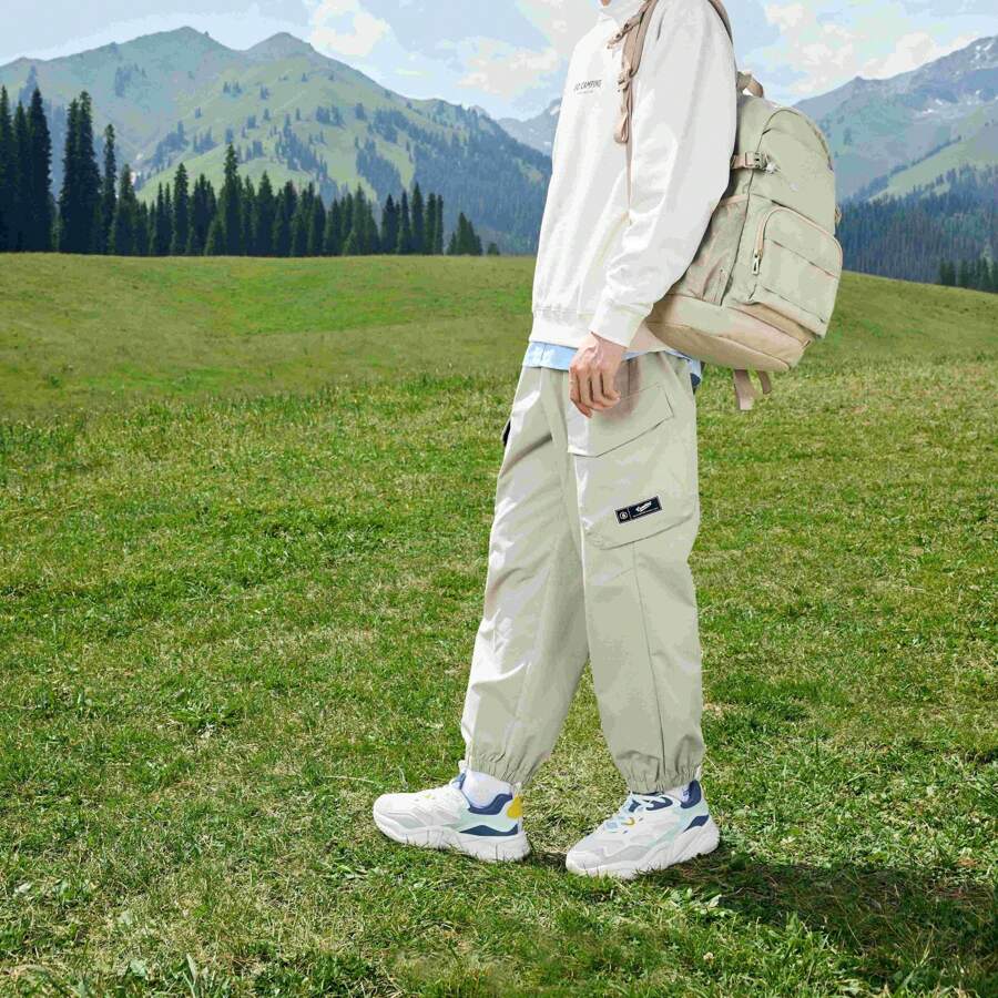 XTEP Xtep Cargo Pants For Men, Spring 2025 New Arrival Outdoor Large Pocket Casual Men's Commuter Versatile Tapered Athletic Pants. 876329560067