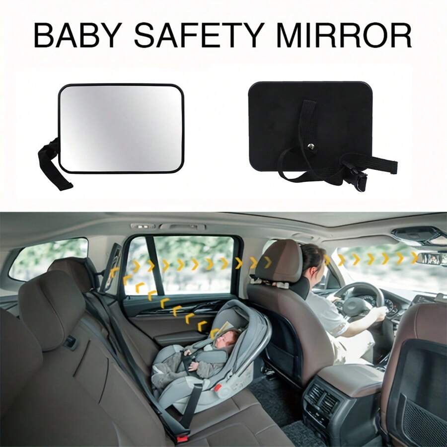 Baby Car Mirror For Back Seat Adjustable Detachable Wide View Child Safety