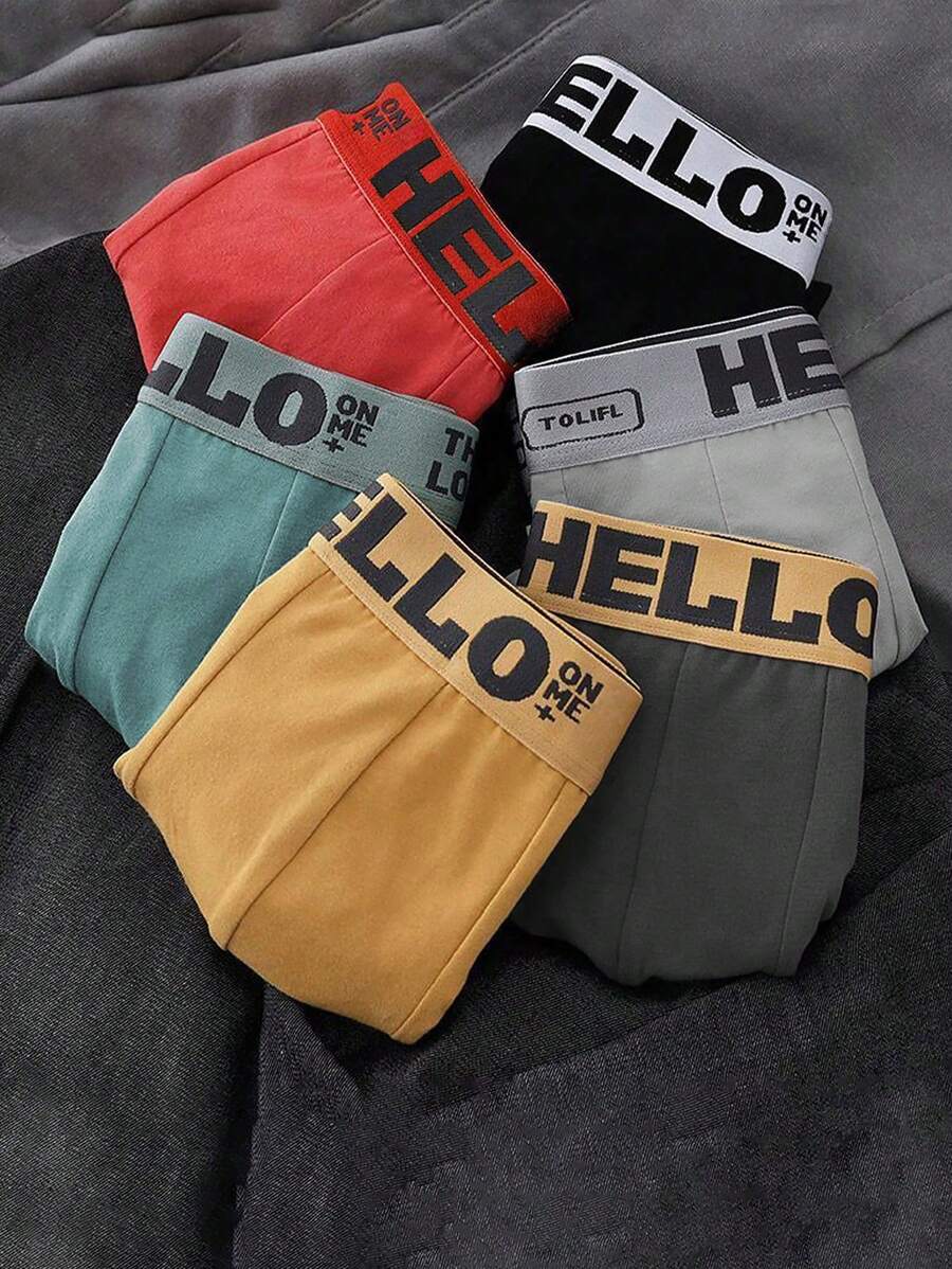 6 pezzi di biancheria intima traspirante da uomo, boxer shorts
